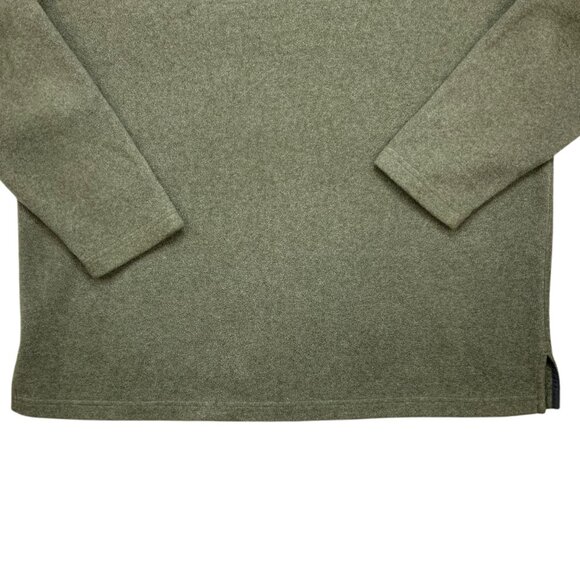L.L. Bean Fleece Pullover Sweater LT Tall Green V-Neck Long Sleeve Gorpcore - Picture 8 of 11